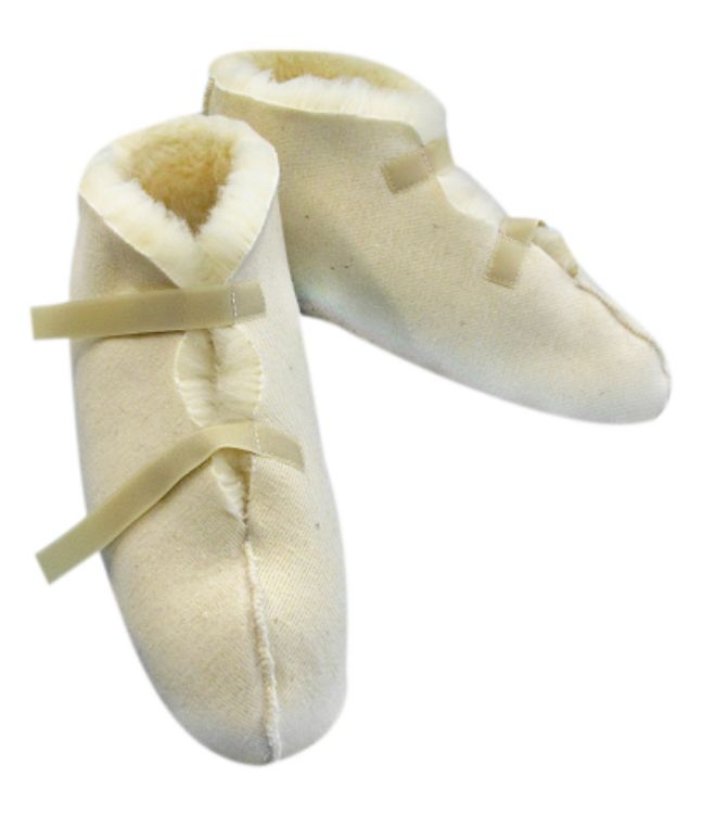 Convalescent Wool Pile Boots: Small (Sold in a Pair)