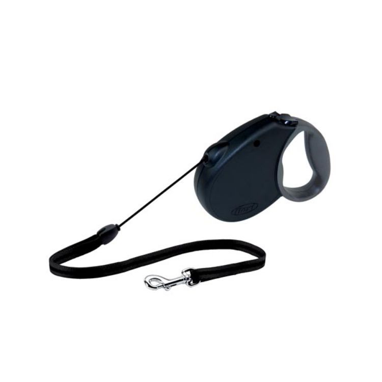 Flexi USA Freedom Softgrip Retractable Cord Leash 16 feet up to 26 lbs Small Black 