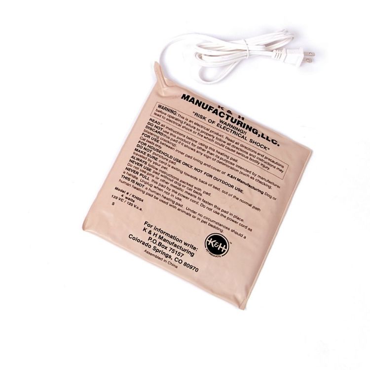 K&H Pet Products Heated Pet Bed Warmer Small Tan 8.5" x 9.5" x 0.25" 