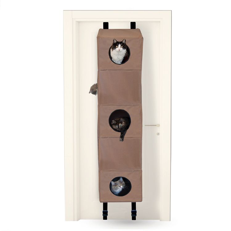 K&H Pet Products Hangin Cat Condo Small Tan 16" x 16" x 65"