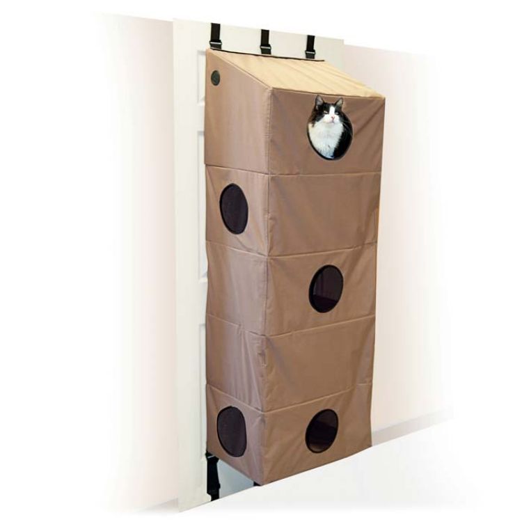 K&H Pet Products Hangin Cat Condo Large Tan 23" x 16" x 65"