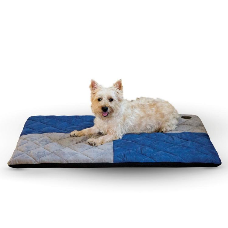 K&H Pet Products Quilted Memory Dream Pad 1" Medium Blue / Gray 27" x 37" x 1" 