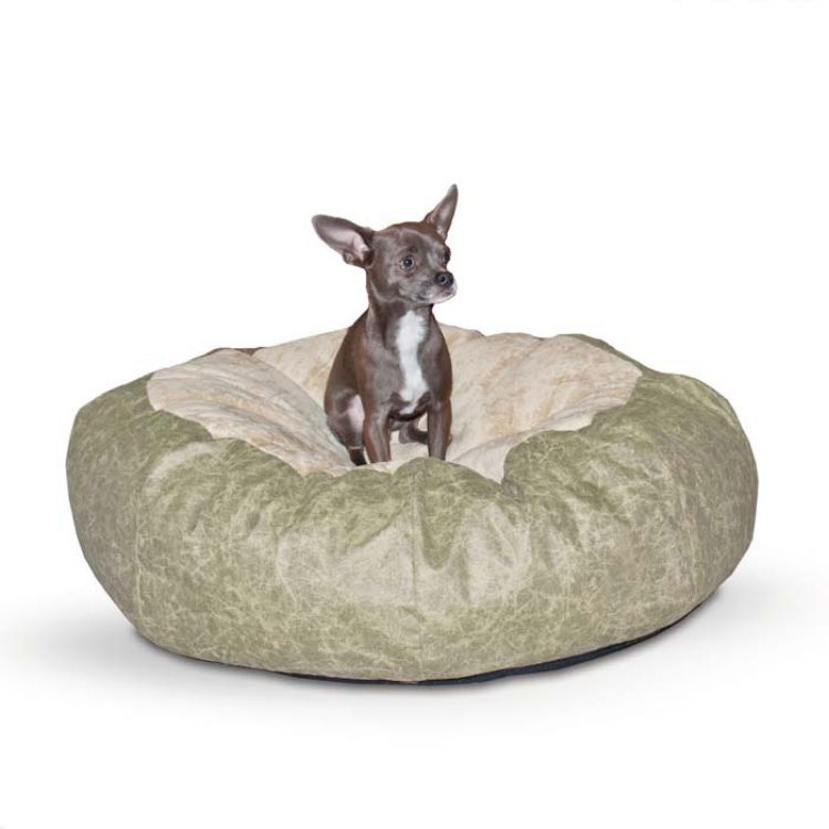K&H Pet Products Self Warming Cuddle Ball Pet Bed Large Green 48" x 48" x 12"