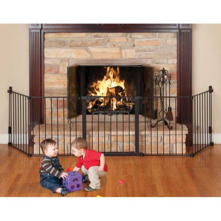 Kidco Auto Close HearthGate Pet Gate Black 132" x 31" 