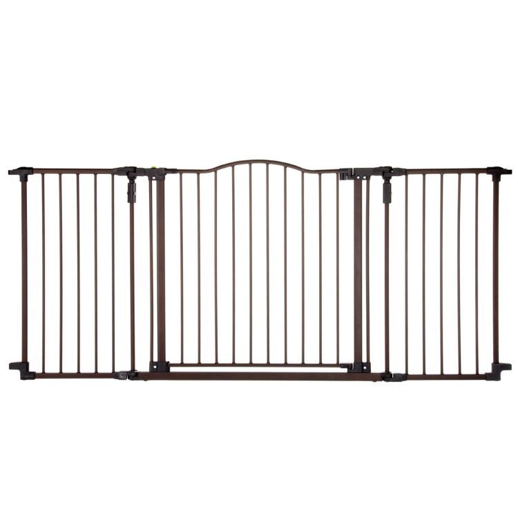 North States Deluxe Décor Wall Mounted Pet Gate Matte Bronze 38.3" - 72" x  30"