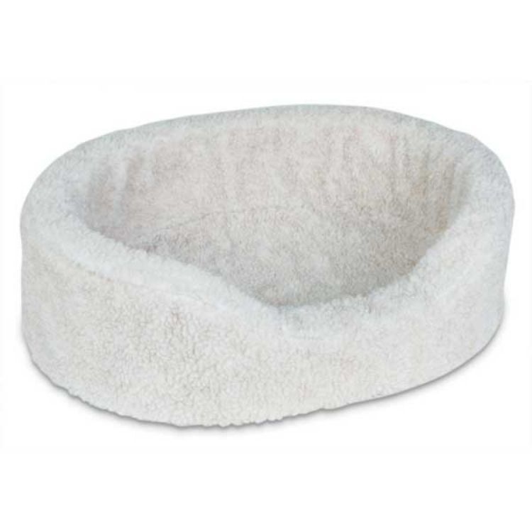 Petmate Plush Lounger Dog Bed Extra Small Natural Berber 21" x 16" x 7" 