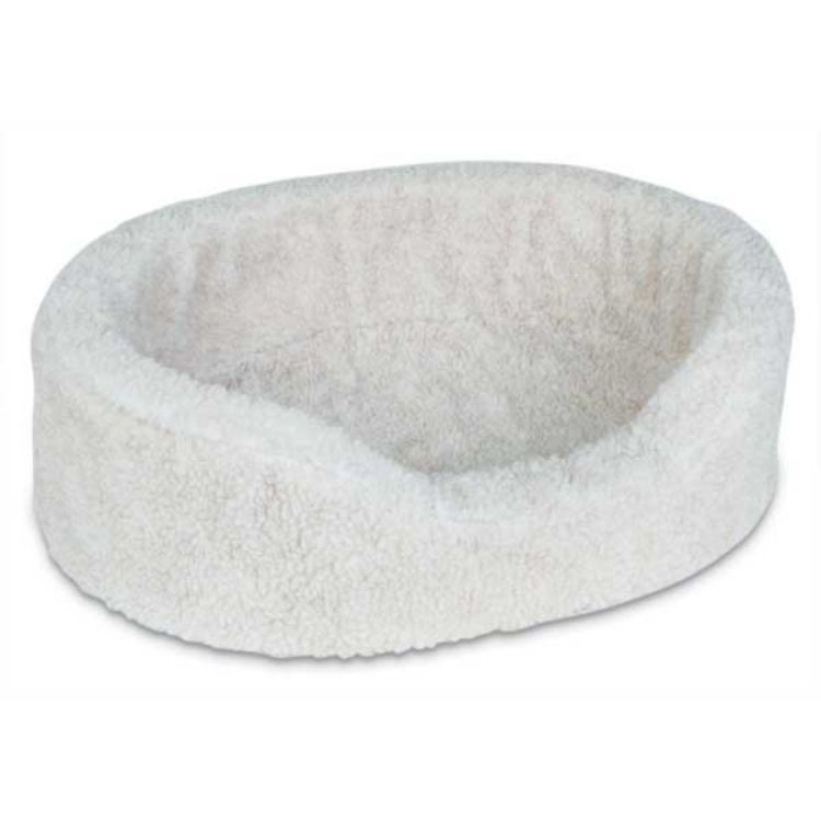 Petmate Plush Lounger Dog Bed Large Natural Berber 36" x 24" x 8" 