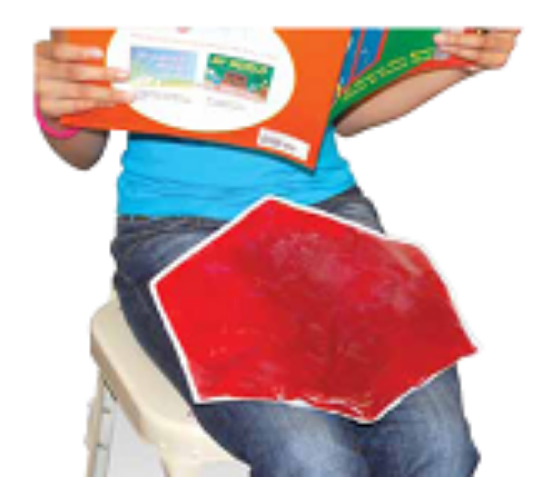 Weighted Lap Pads: Semi-Circle - Red 