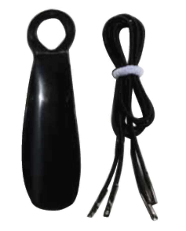 No Knot Laces-4 Eyelet Blk