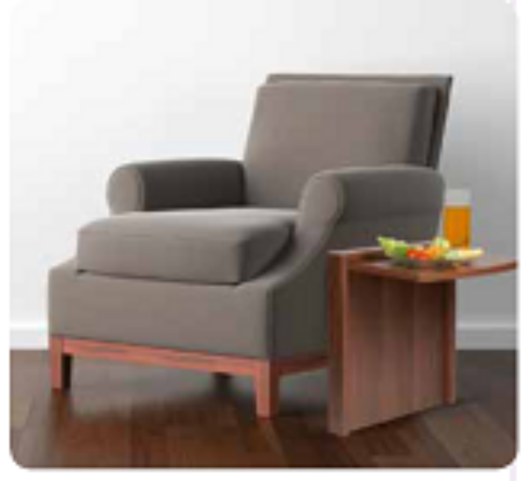 Fold-Away Table: Black - Wood