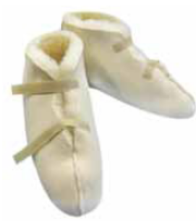Convalescent Wool Pile Boots: Large (Sold in a Pair)