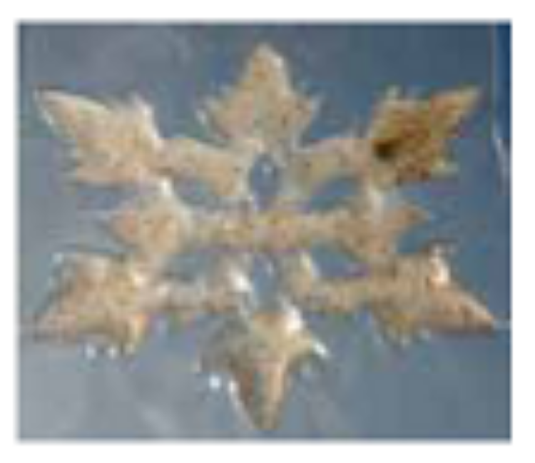 Light Box Gel-Maze Series: 6 Spoke Snow Flake - Clear 