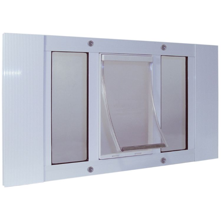 Ideal Pet Products Aluminum Sash Pet Door Small White 1.75" x 33" x 12.56"