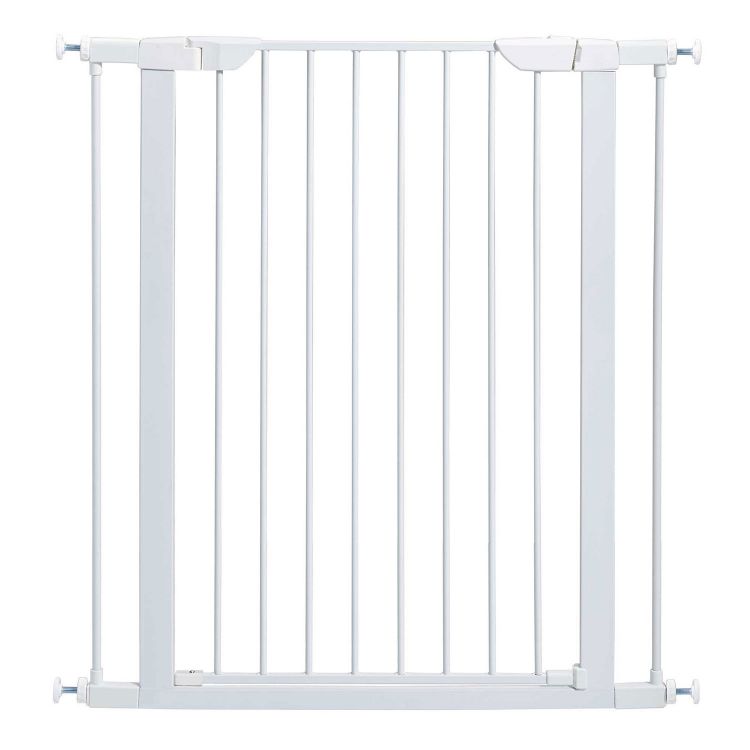 Midwest Glow in the Dark Steel Pressue Mount Pet Gate Tall White 29.5" - 38" x 1" x 29.88"