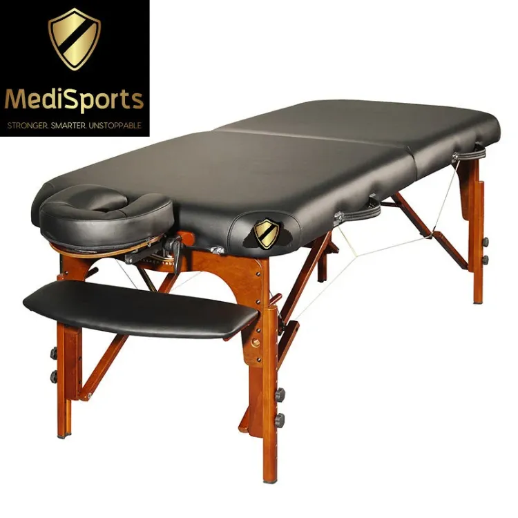 Medi Sports Portable Massage Table I Black