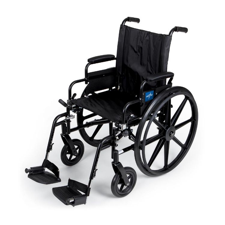 K4 Lightweight Wheelchair with Swing-Back Desk-Length Arms and Swing-Away Footrests