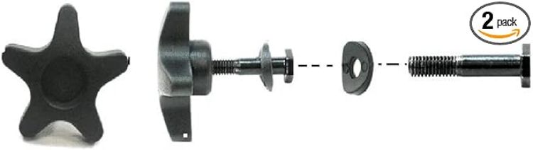 Drive Knob Pair for Adjustable Height Rollator, 6" Casters