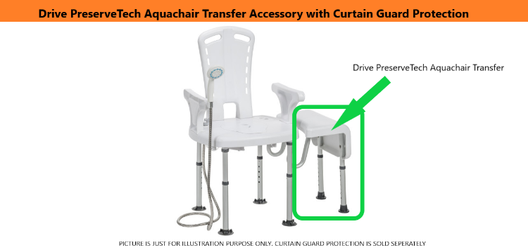 Drive PreserveTech Aquachair Transfer Accessory with Curtain Guard Protection