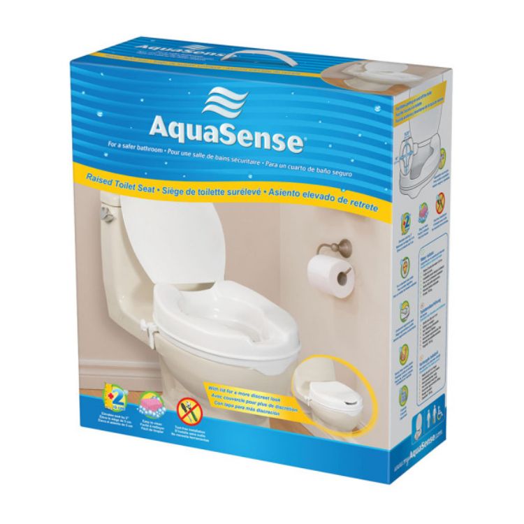 Premium Raised Toilet Seat with Removable Arms