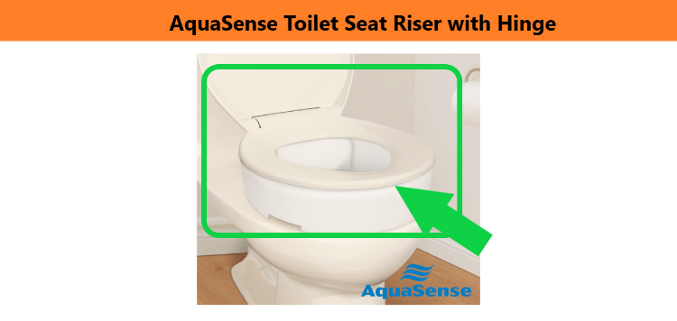 AquaSense Toilet Seat Riser with Hinge
