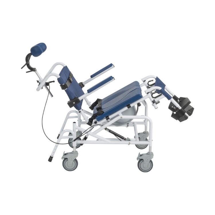 Drive Medical Tilt Shower Commode Chair With Padded Seat and Safety Straps