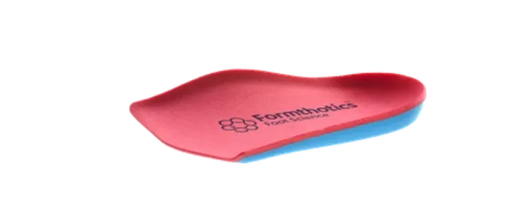 3/4 dual hard Formthotic red blue orthotic insert for narrow footwear
