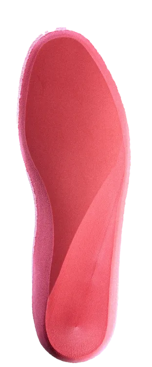 Low Profile Dual Hard Formthotic red high-density orthotic with low arch and cushioned top