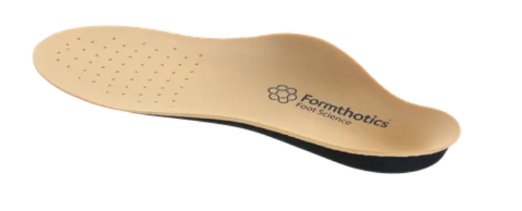 Original Dual Medium Perforated Formthotic tan and black orthotic with perforated forefoot