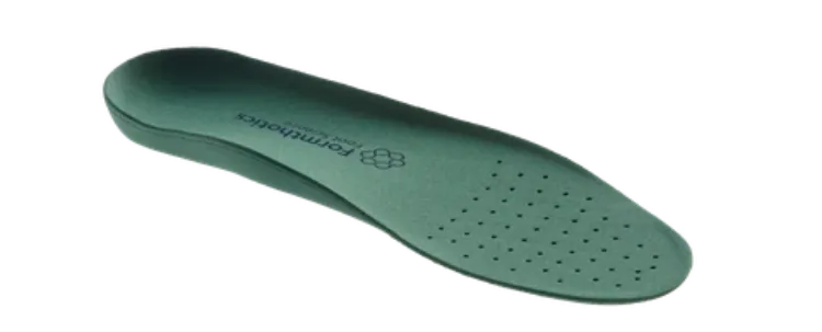 Slimfit Dual Medium Perforated Formthotic green slim-profile orthotic with perforated forefoot