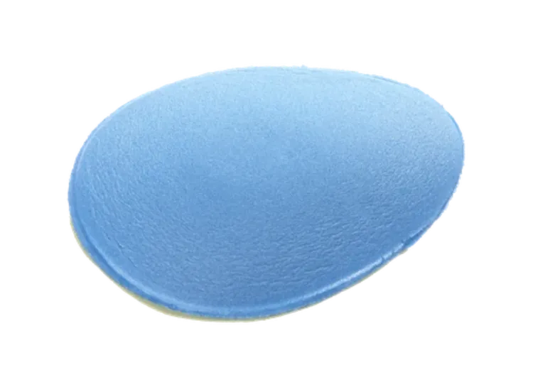 Medium Metatarsal Domes compression-moulded forefoot support inserts in blue and black