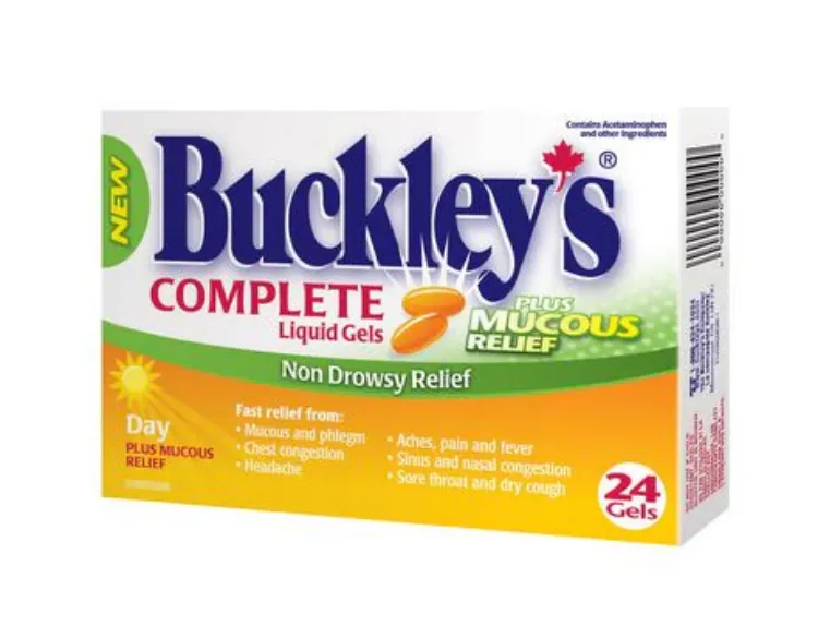 Buckley’s Complete Day and Mucous Liqui-Gels 24 count cold and flu relief