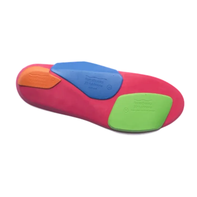 3D reversible self-adhesive forefoot wedge for Formthotics orthoses