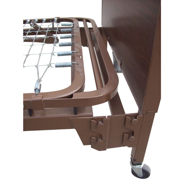 Bed extension kit installed on compatible homecare bed