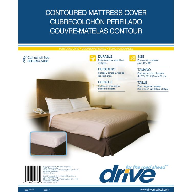 Waterproof vinyl mattress cover for homecare bed