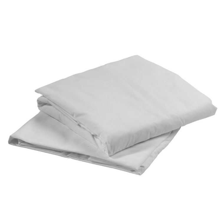 Hospital bed linen kit with fitted sheets for adjustable beds