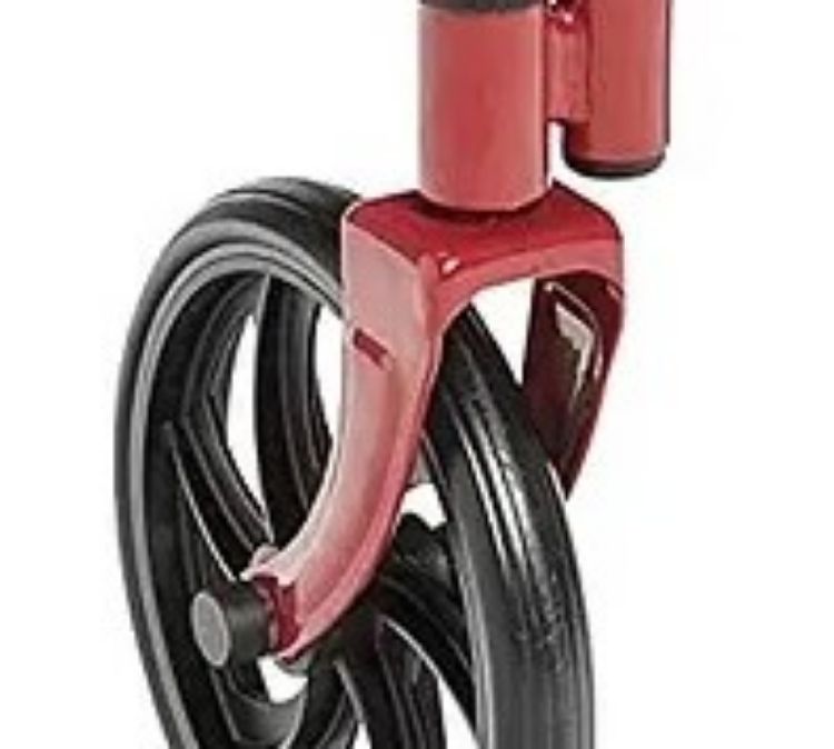 Front Fork Assembly for Adjustable Height Rollator, 6" Casters I Red