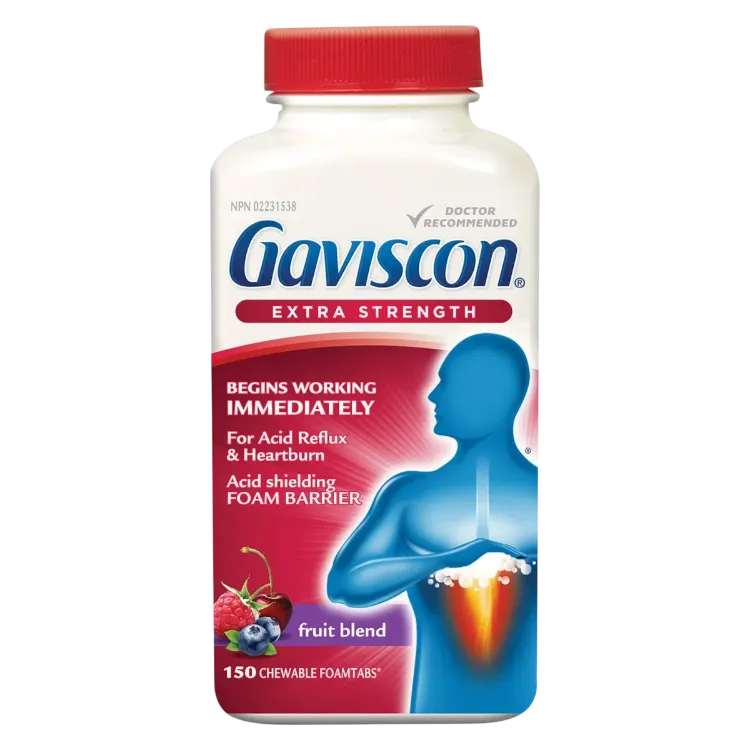 Gaviscon extra strength fruit blend 150 tabs Costco Size