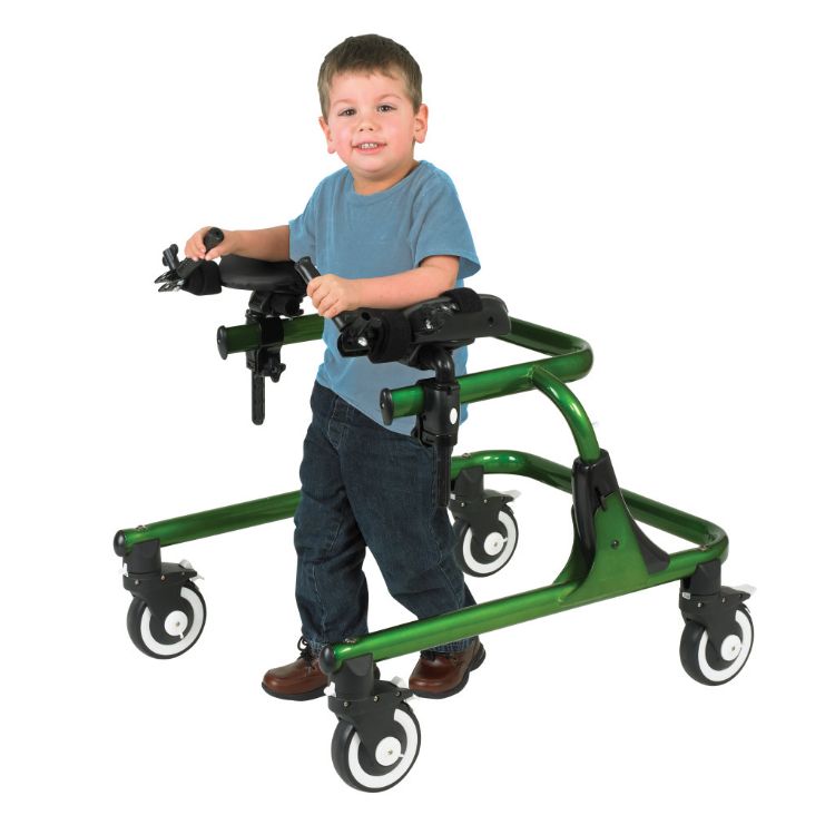Adjustable forearm platforms mounted on Moxie walker handlebar
