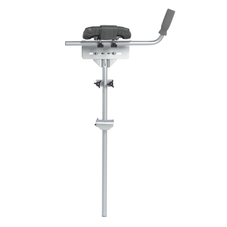 Platform walker attachment with padded forearm cradle and adjustable strap