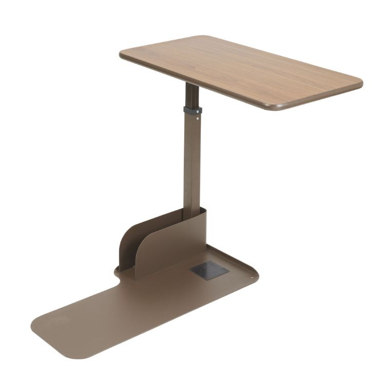 Seat lift chair table with swivel tabletop and magazine rack
