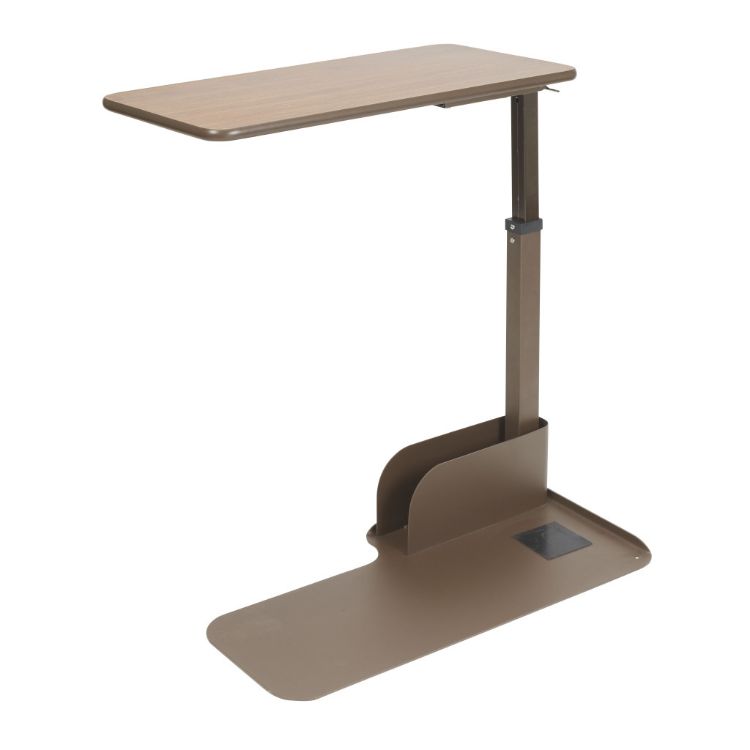 Seat lift chair table with swivel tabletop and magazine rack