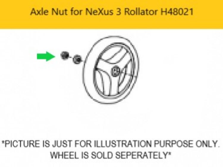 Axle Nut for NeXus 3 Rollator H48021 replacement part
