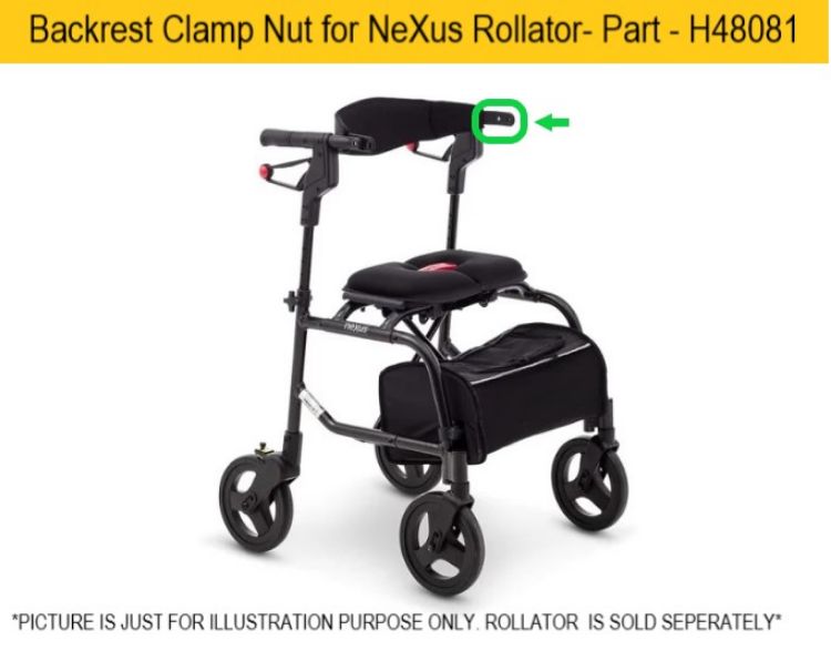 Backrest clamp nut for NeXus One Rollator H48081 replacement part