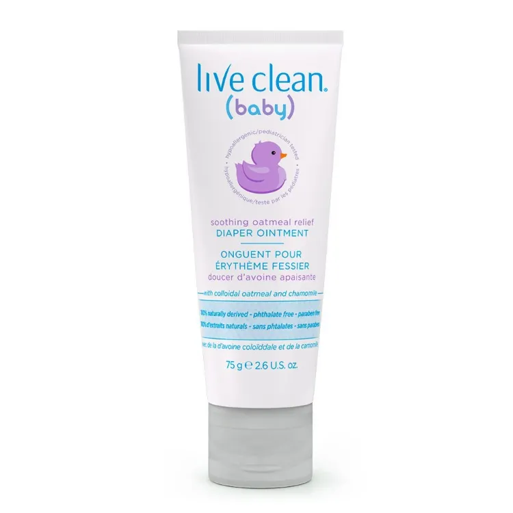 Live Clean Oatmeal Diaper Ointment 75 g Rash Relief