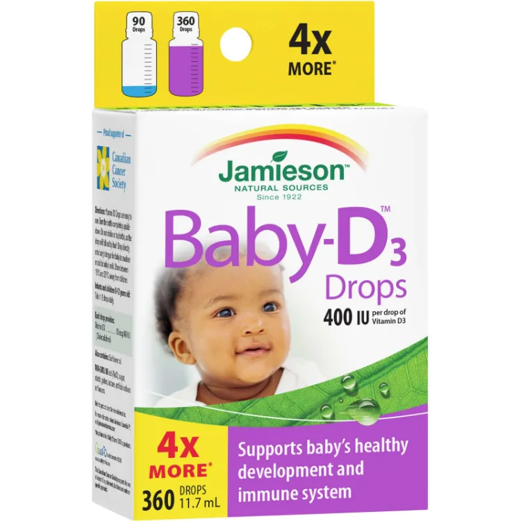 Baby D Vitamin D3 drops 400 IU for infants liquid