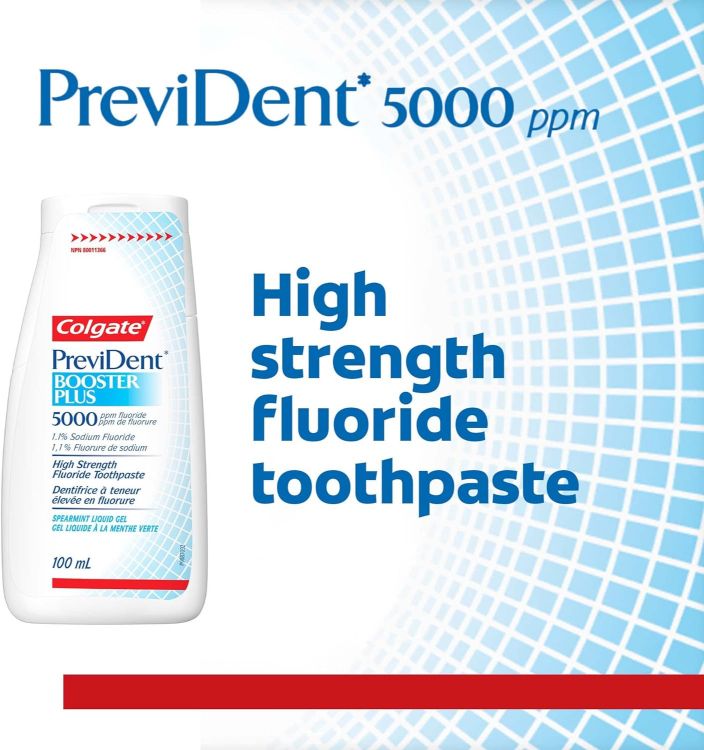 Front view of Colgate PreviDent 5000 Plus Care spearmint toothpaste 100 mL high fluoride toothpaste
